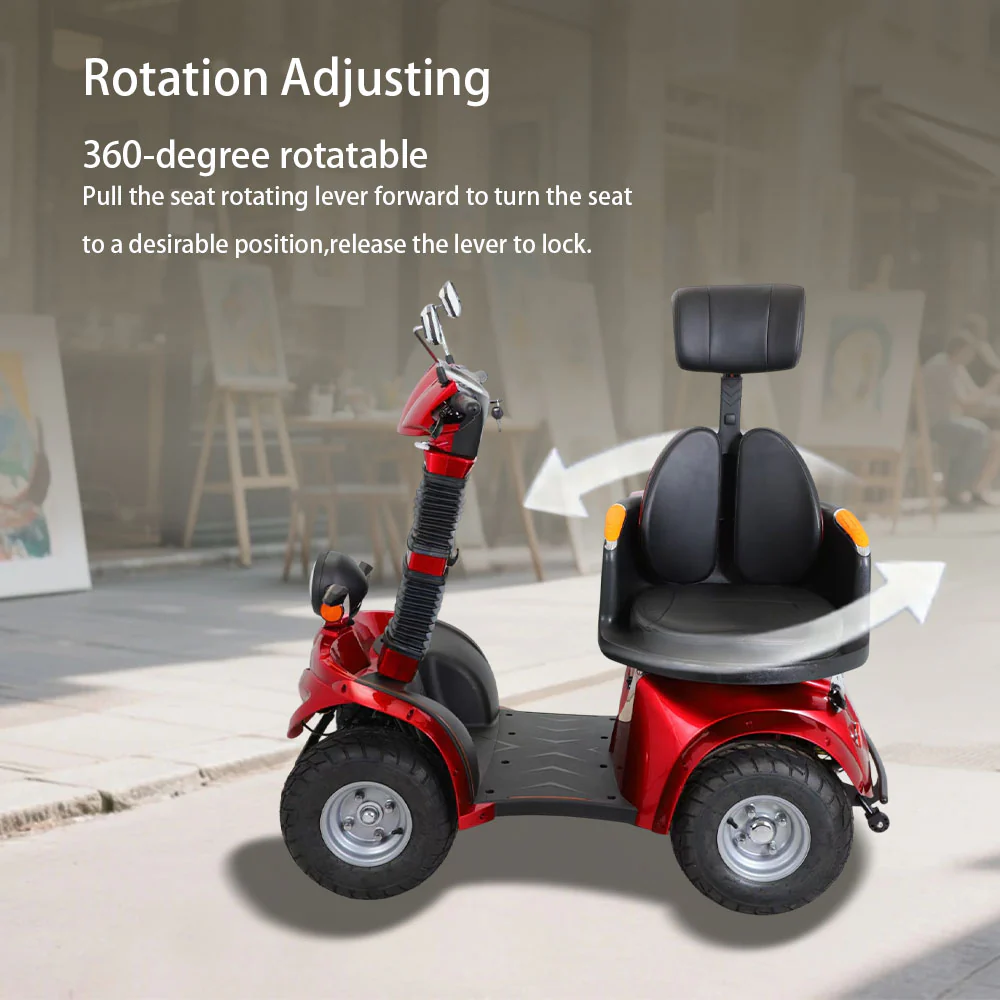 ROLLUX DJ 1000W 60V20Ah Lead-Acid/Lithium Battery Electric Mobility Scooter Drum Brake - Image 9