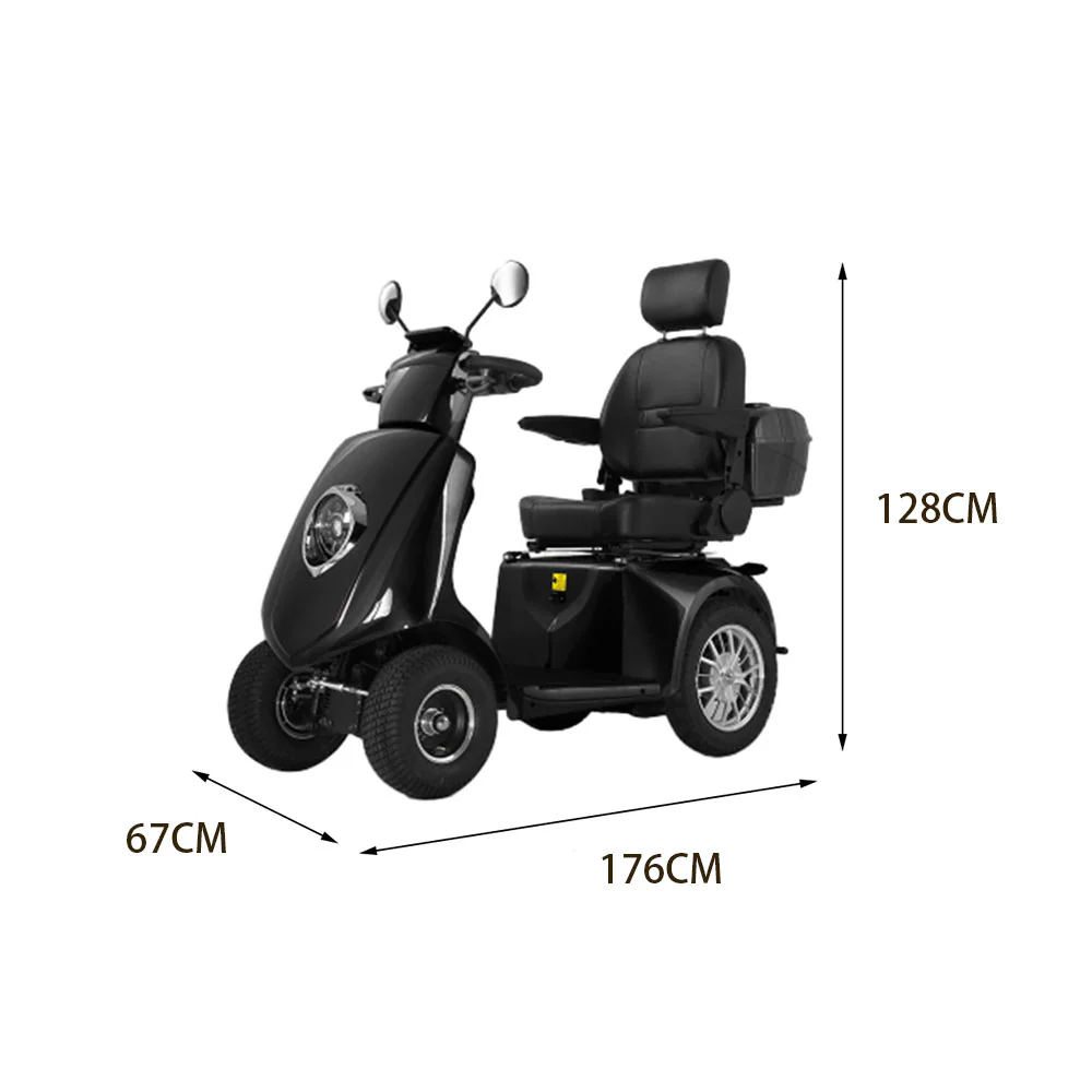 ROLLUX JXY5D 500W 48V20Ah Lead-Acid/Lithium Battery Electric Mobility Scooter Drum Brake - Image 8