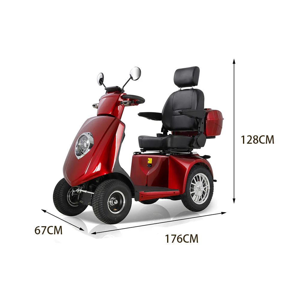 ROLLUX JXY5D 500W 48V20Ah Lead-Acid/Lithium Battery Electric Mobility Scooter Drum Brake - Image 9