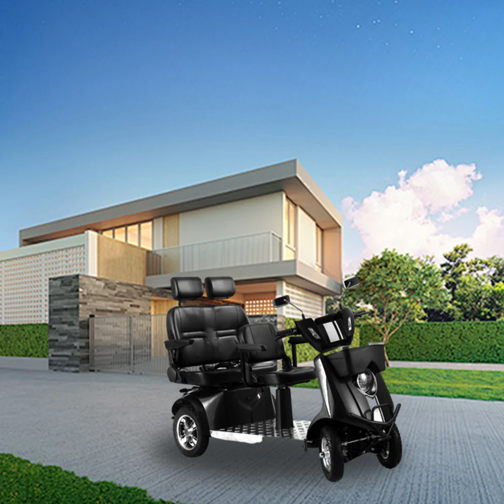 ROLLUX JXY5D2 1000W 60V20Ah Lead-Acid/Lithium Battery Dual-Seat Electric Mobility Scooter - Image 5