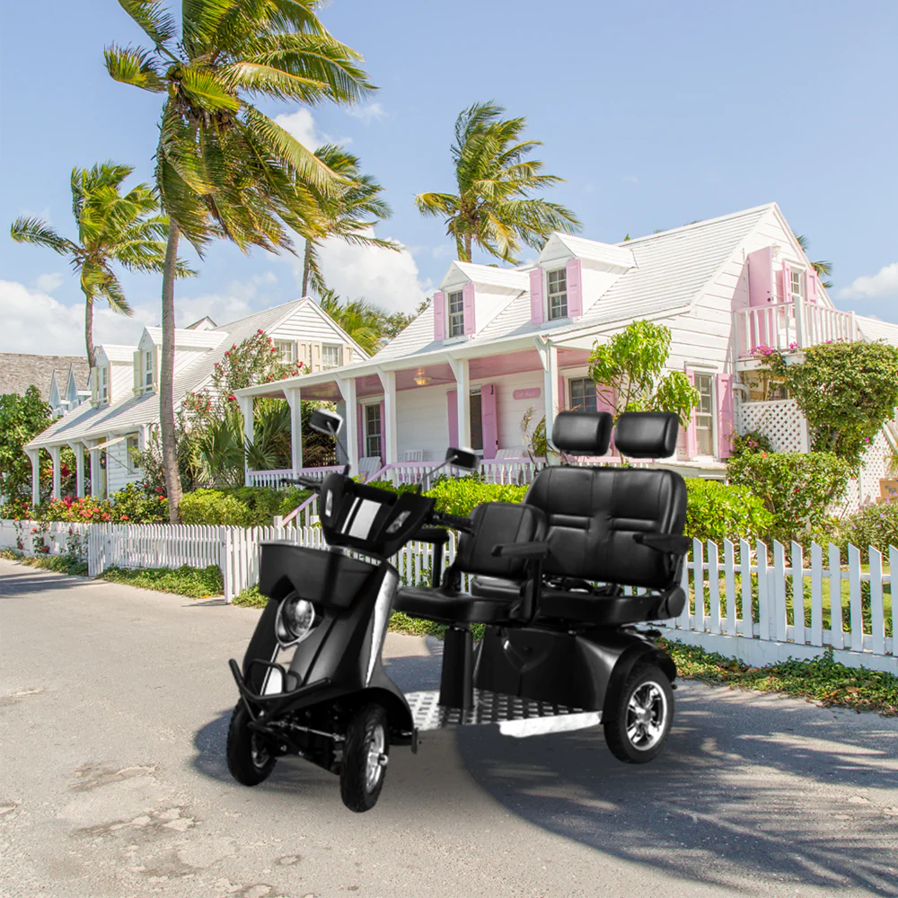 ROLLUX JXY5D2 1000W 60V20Ah Lead-Acid/Lithium Battery Dual-Seat Electric Mobility Scooter - Image 6