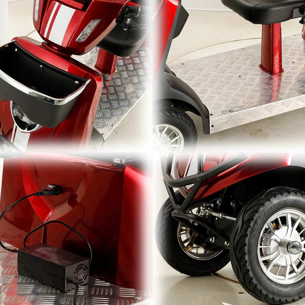 ROLLUX JXY5D2 1000W 60V20Ah Lead-Acid/Lithium Battery Dual-Seat Electric Mobility Scooter - Image 7