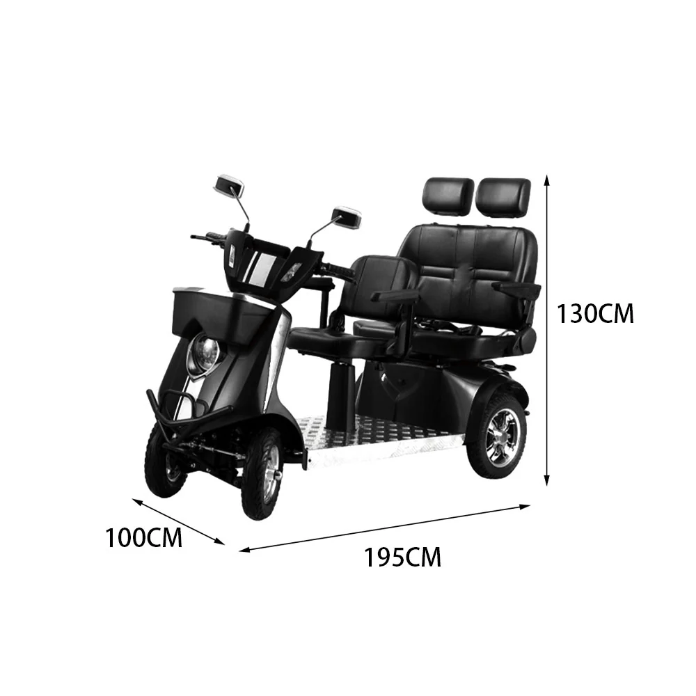 ROLLUX JXY5D2 1000W 60V20Ah Lead-Acid/Lithium Battery Dual-Seat Electric Mobility Scooter - Image 8