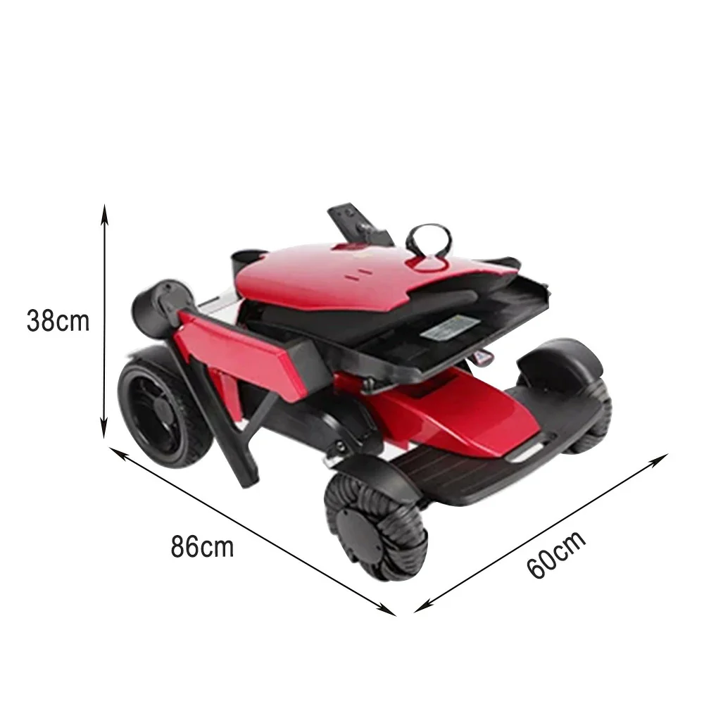ROLLUX Foldable Compact 4-Wheel Mobility Scooter - 13Ah/20Ah Lithium Battery, Portable & Easy to Store - Red - Image 6