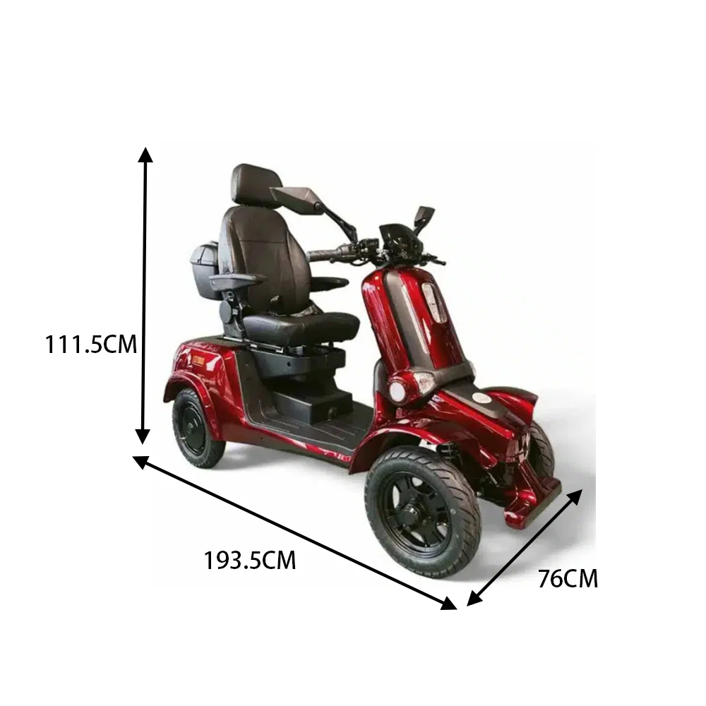 ROLLUX E4 1000W 4 Wheels Mobility Scooter 300KG Weight Capacity - Image 20