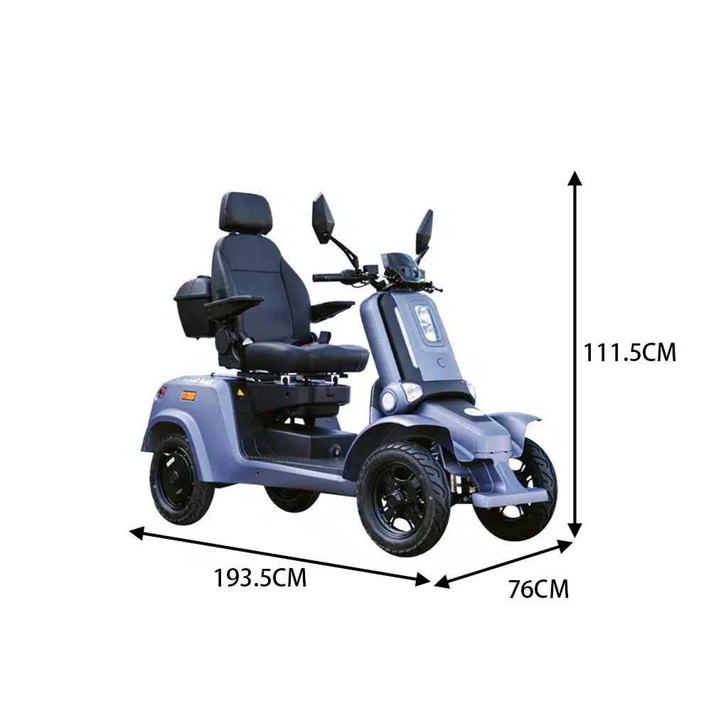 ROLLUX E4 1000W 4 Wheels Mobility Scooter 300KG Weight Capacity - Image 5
