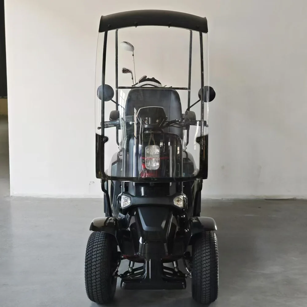 ROLLUX GOLFCART 1000W 4 Wheels Mobility Scooter 300KG Weight Capacity - Black - Image 3