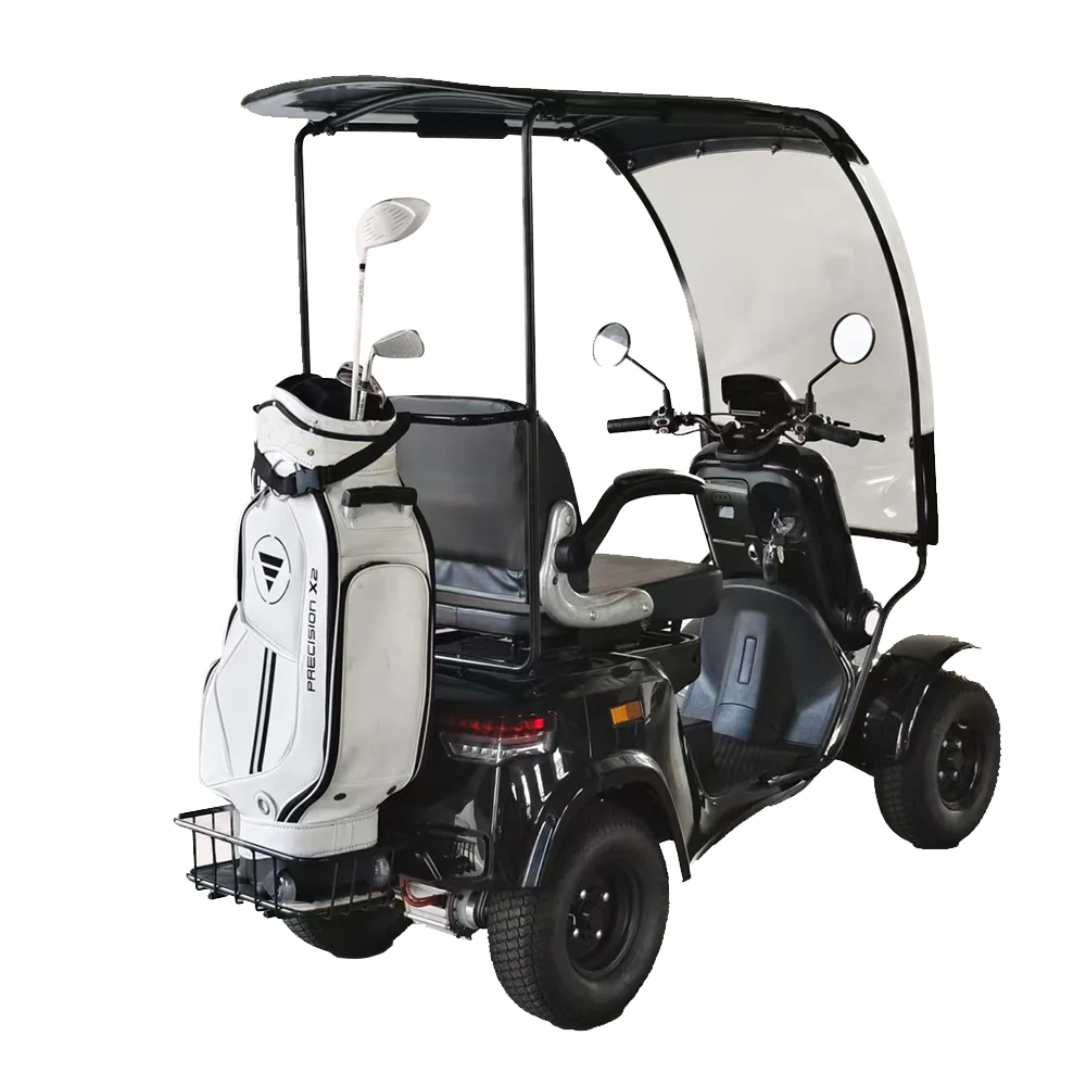 ROLLUX GOLFCART 1000W 4 Wheels Mobility Scooter 300KG Weight Capacity - Black - Image 4