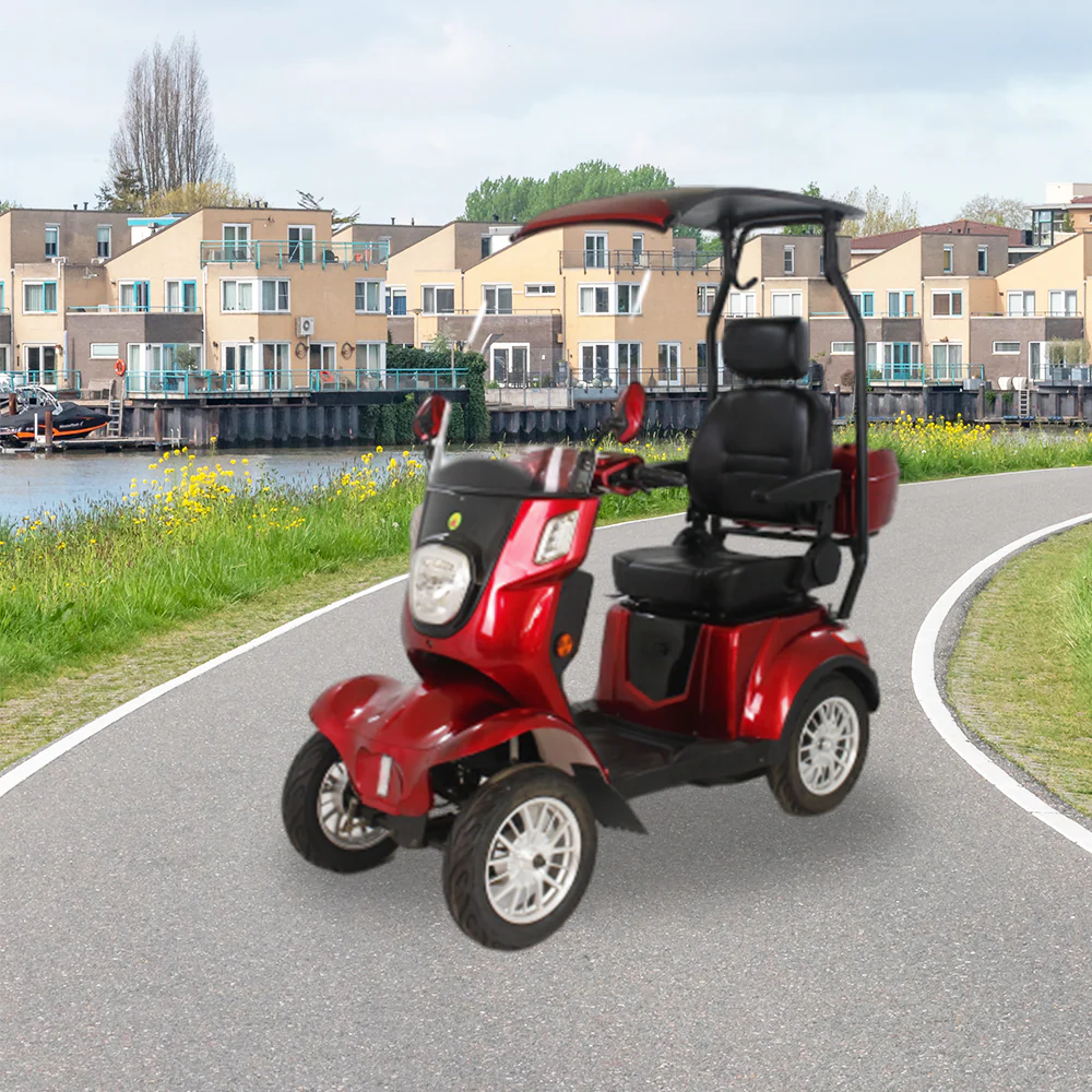 ROLLUX XH4W 500W 48V20Ah Lead-Acid/Lithium Battery Electric Mobility Scooter with Canopy - Image 3
