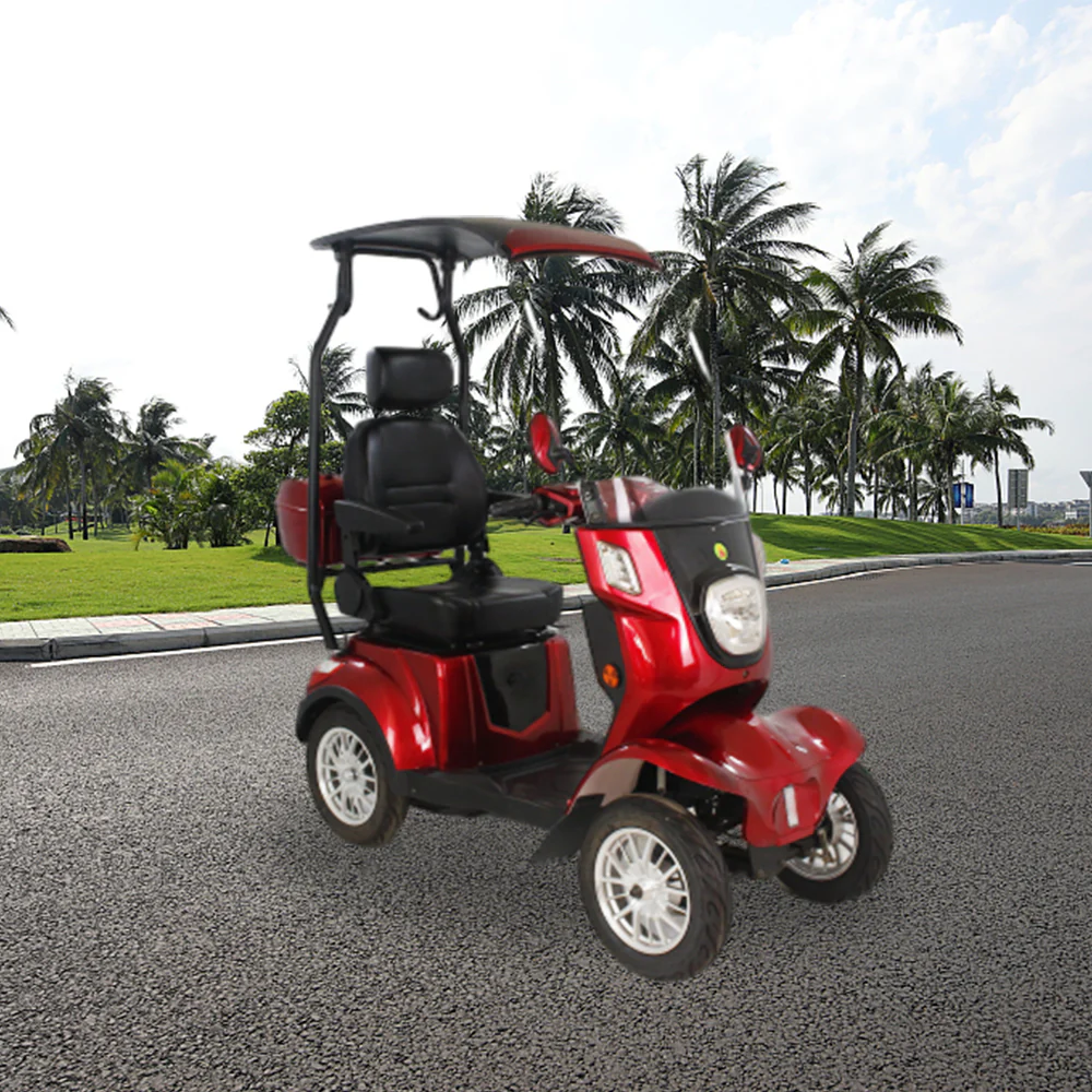 ROLLUX XH4W 500W 48V20Ah Lead-Acid/Lithium Battery Electric Mobility Scooter with Canopy - Image 4