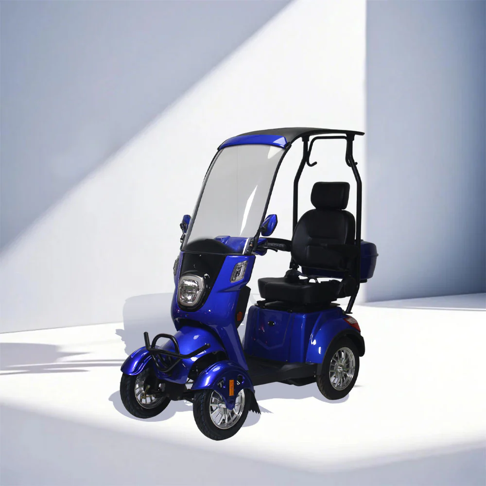ROLLUX XH4W 500W 48V20Ah Lead-Acid/Lithium Battery Electric Mobility Scooter with Canopy - Image 5