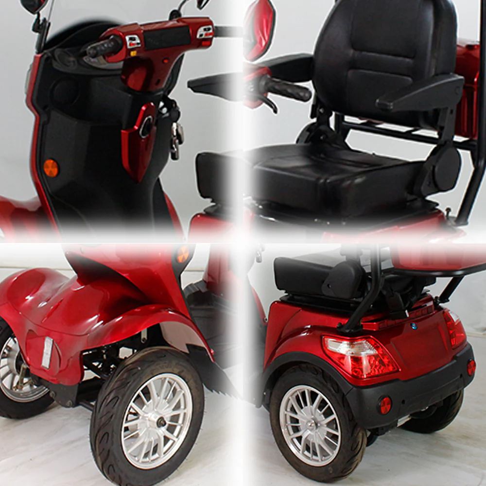 ROLLUX XH4W 500W 48V20Ah Lead-Acid/Lithium Battery Electric Mobility Scooter with Canopy - Image 6