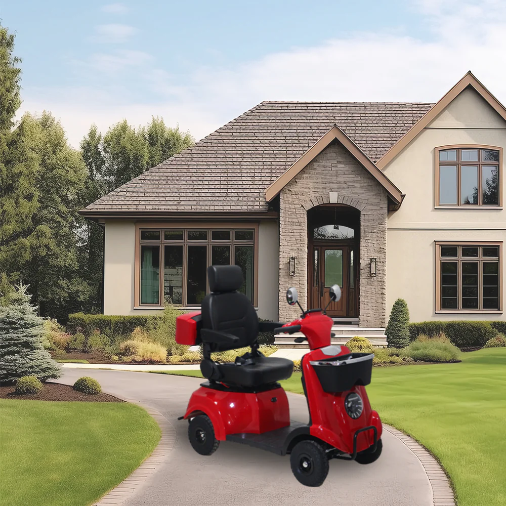 ROLLUX XJK 500W 48V20Ah Lead-Acid/Lithium Battery Electric Mobility Scooter Drum Brake - Image 3