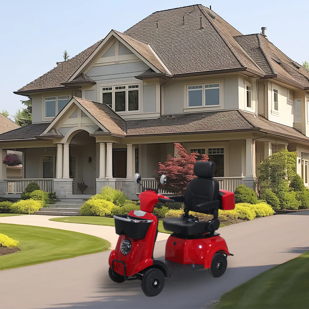 ROLLUX XJK 500W 48V20Ah Lead-Acid/Lithium Battery Electric Mobility Scooter Drum Brake - Image 4