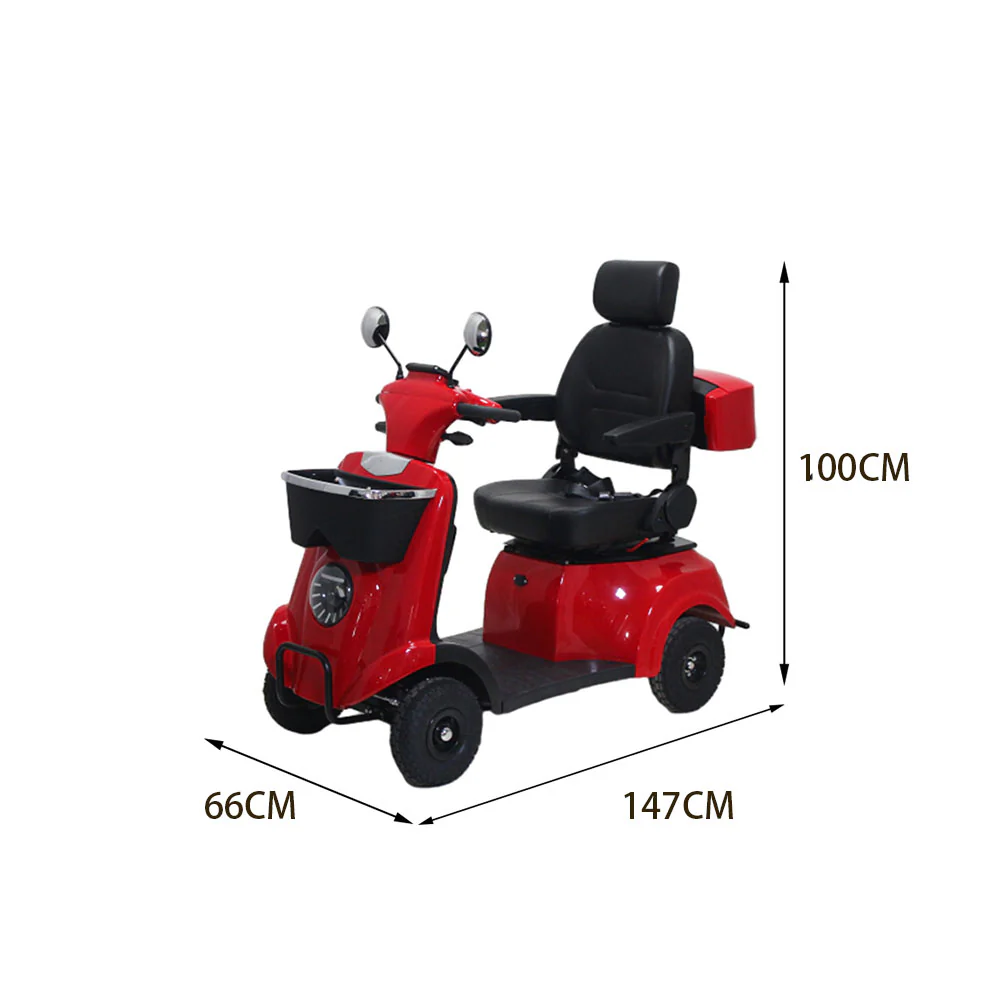 ROLLUX XJK 500W 48V20Ah Lead-Acid/Lithium Battery Electric Mobility Scooter Drum Brake - Image 9