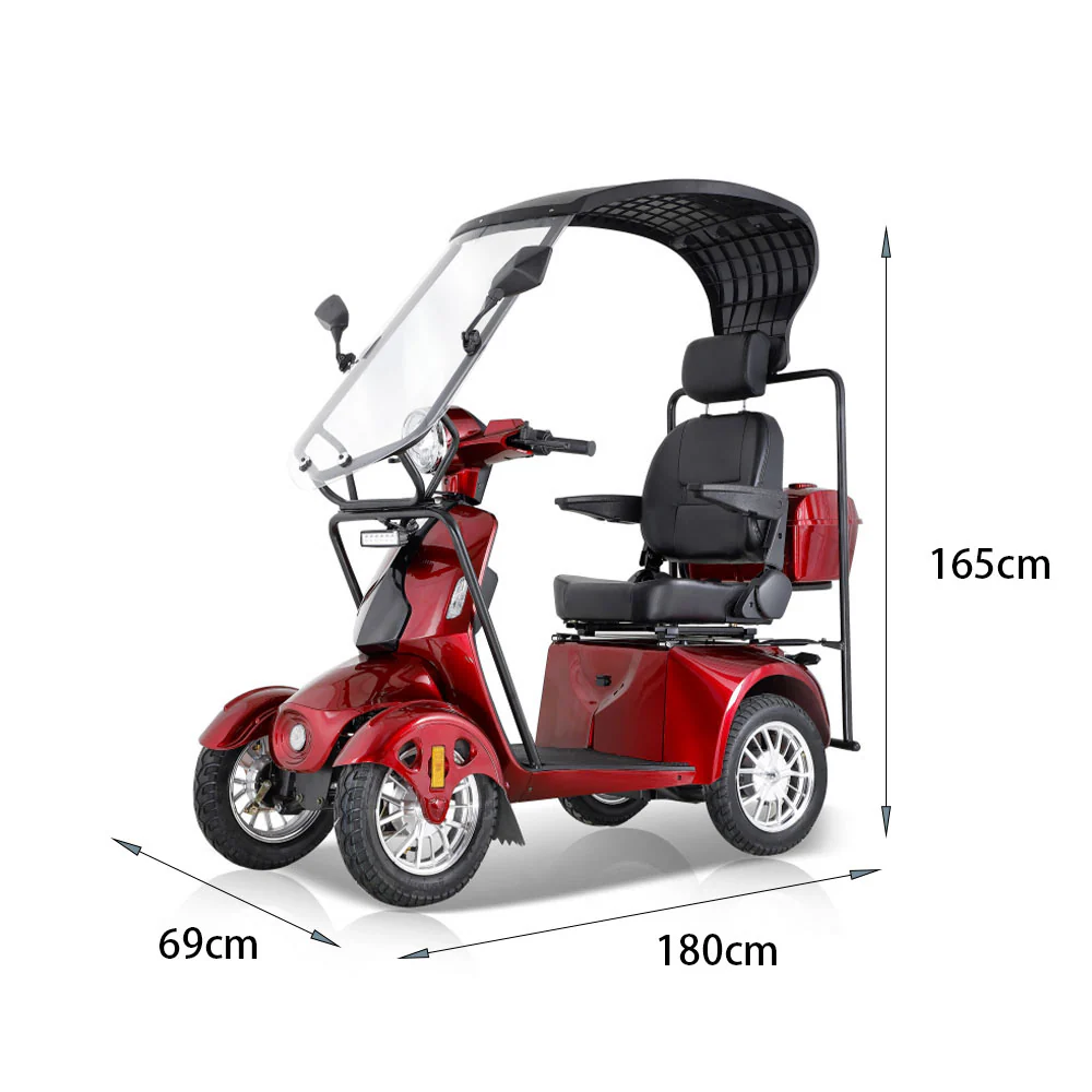 ROLLUX AFA2D4D 500W 60V20Ah Lead-Acid/Lithium Battery Electric Mobility Scooter Drum Brake - Image 14