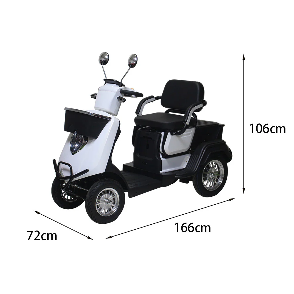 ROLLUX JX2D4W 500W 48V20Ah Lead-Acid/Lithium Battery Electric Mobility Scooter Drum Brake - Image 11