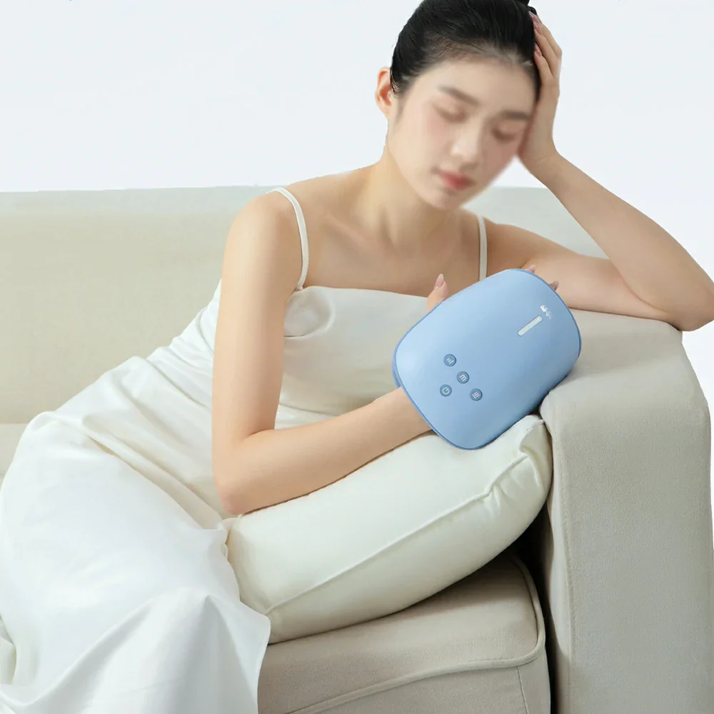RELAXA Air Compression Hand Massager with Heat, Adjustable Massage Modes, Soft Cushioned Design, Cordless & Ambidextrous Use - Image 4