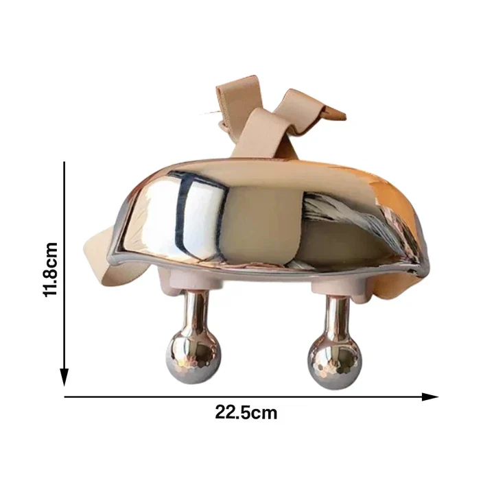 RELAXA Cordless Full-Body Massager, Five-Finger Kneading & Red Light Heat, Brushless Motor, Adjustable Strap Design - Gold - Image 5