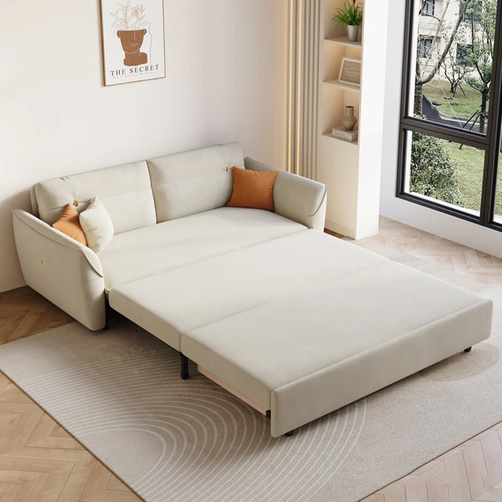 LUXORA 130-210cm Telescopic Storage Sofa Folding Sofa Bed - Image 2