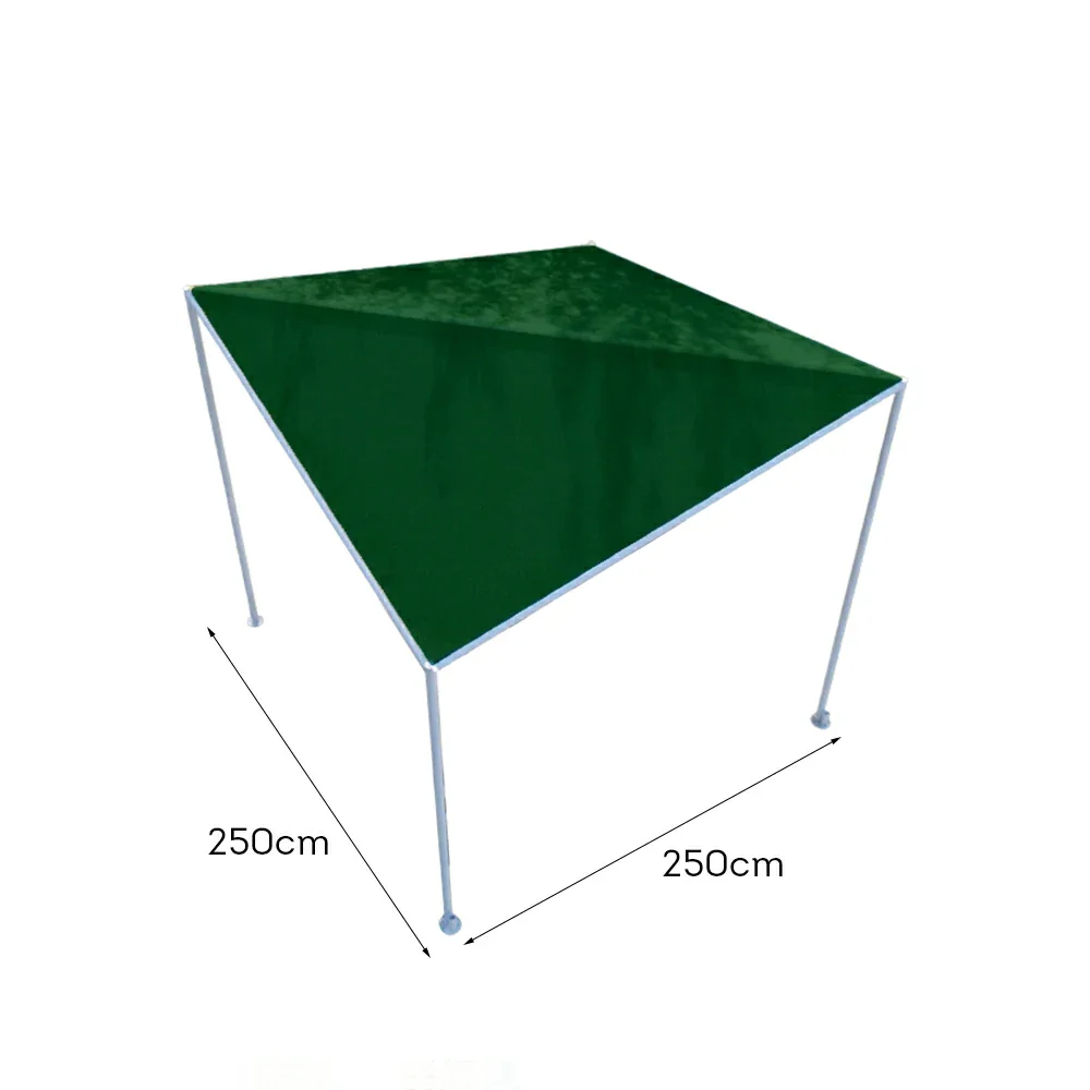 SOLARA Outdoor Canopy - Heavy-Duty Aluminium Frame Sunshade Pavilion, 2.5x2.5m Weather-Resistant Shelter - Green - Image 5