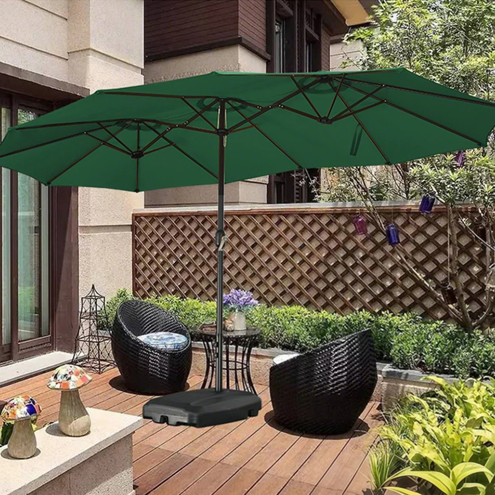 SOLARA Outdoor Umbrella - UV Protection, Wind-Resistant Carbon Steel Frame - Green - Image 4