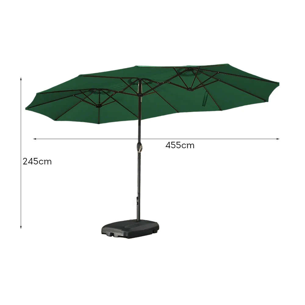 SOLARA Outdoor Umbrella - UV Protection, Wind-Resistant Carbon Steel Frame - Green - Image 5