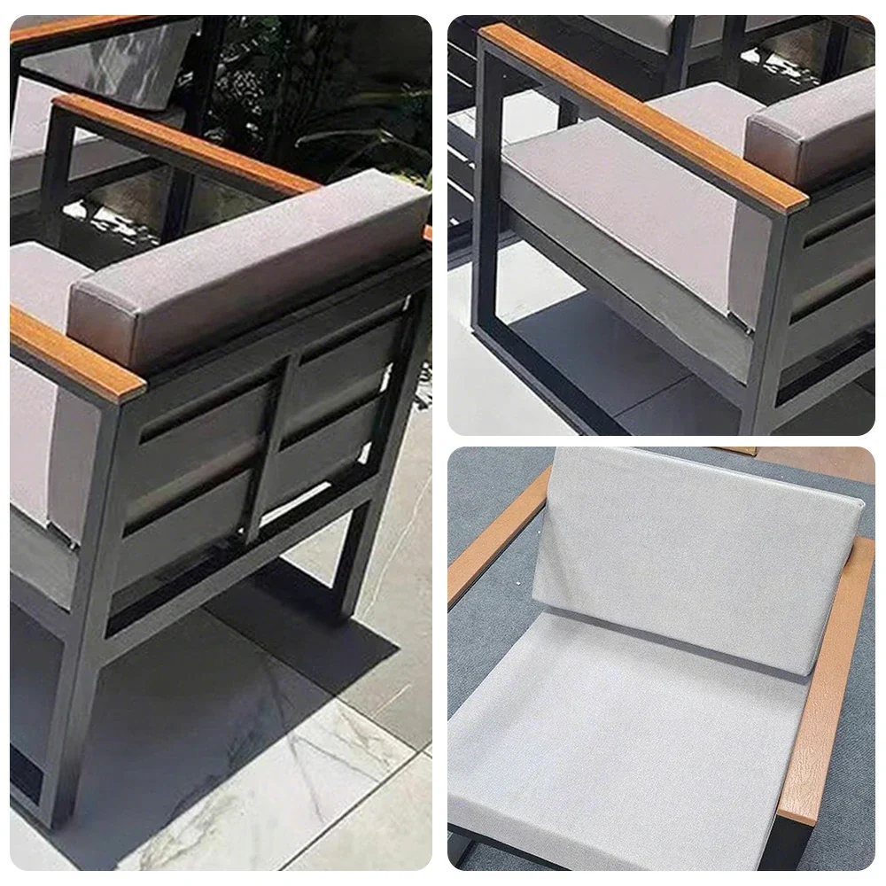 SOLARA Lounge Chair Durable Stain-Resistant Fabric, High-Resilience Foam, 70cm Wide Seat, Angled Backrest for Comfort - Grey - Image 3