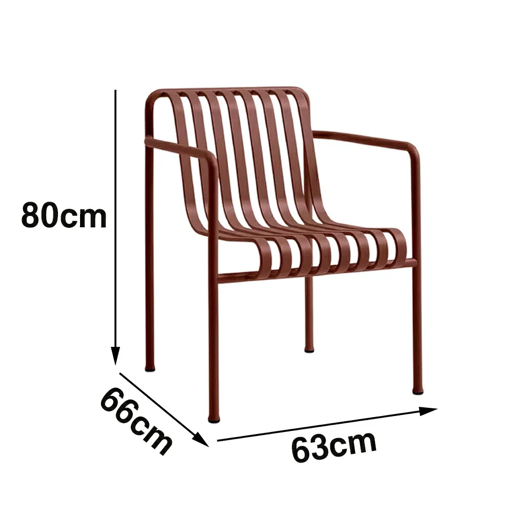 SOLARA Outdoor Metal Seating Collection - Bench, Lounger, Bar Stool & Dining Chair, Heavy-Duty Steel Frame, Weather-Resistant Finish - Wine - Image 40