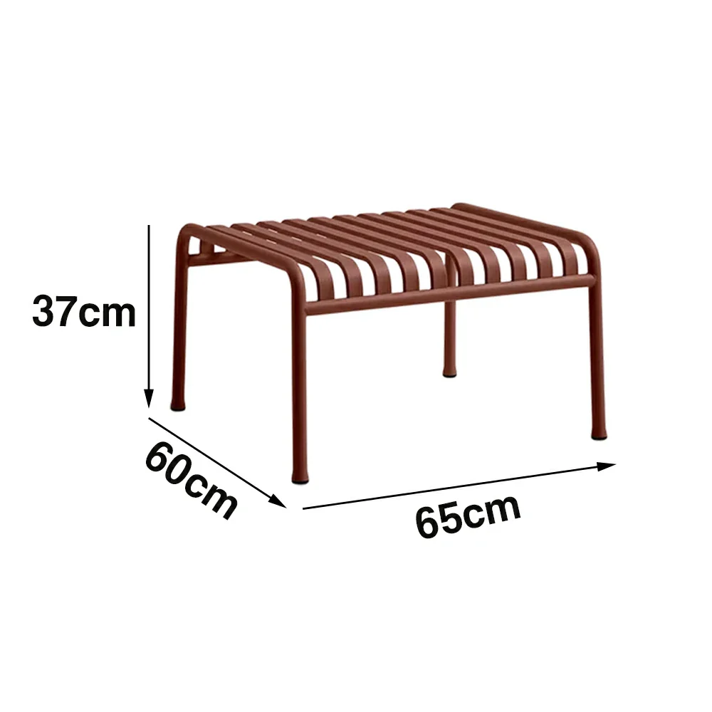 SOLARA Outdoor Metal Furniture Collection - Coffee Table, Long Table, Low Table & Dining Table, Heavy-Duty Steel Frame, Weather-Resistant Finish - Wine - Image 5