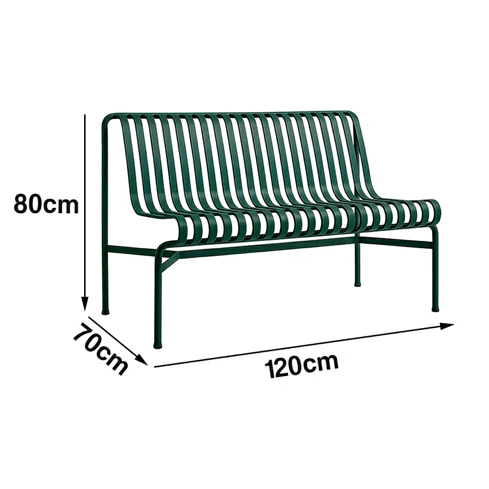 SOLARA Outdoor Metal Furniture Collection - Dining Table, Dining Chair & Lounger, Heavy-Duty Steel Frame, Weather-Resistant Finish - Green - Image 10