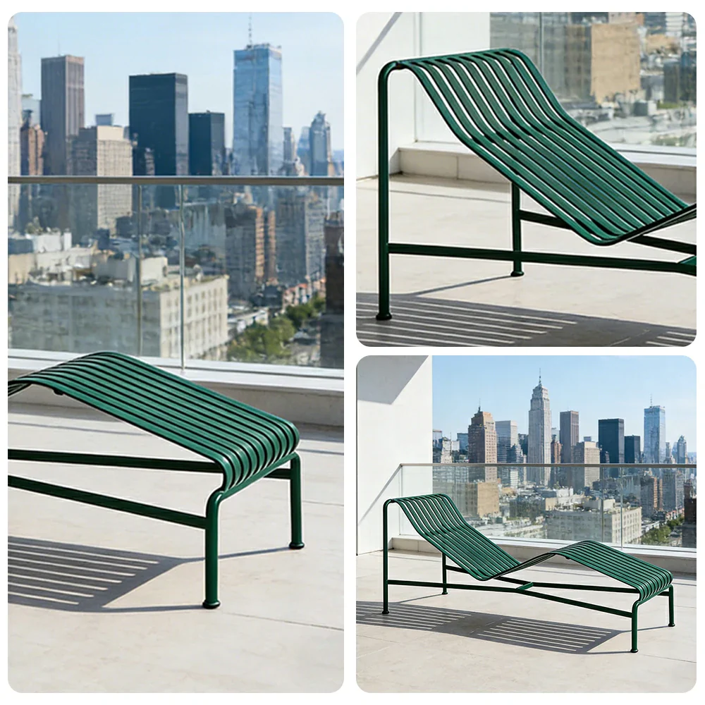 SOLARA Outdoor Metal Furniture Collection - Dining Table, Dining Chair & Lounger, Heavy-Duty Steel Frame, Weather-Resistant Finish - Green - Image 28