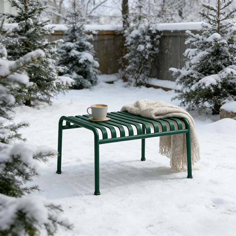 SOLARA Outdoor Metal Furniture Collection - Dining Table, Dining Chair & Lounger, Heavy-Duty Steel Frame, Weather-Resistant Finish - Green - Image 32
