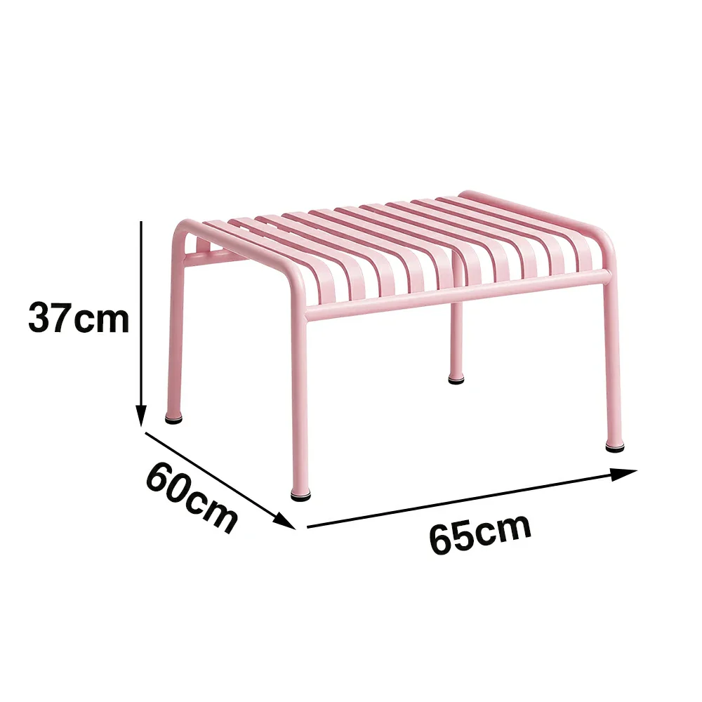 SOLARA Outdoor Metal Furniture Collection - Dining Table, Dining Chair & Lounger, Heavy-Duty Steel Frame, Weather-Resistant Finish - Pink - Image 35