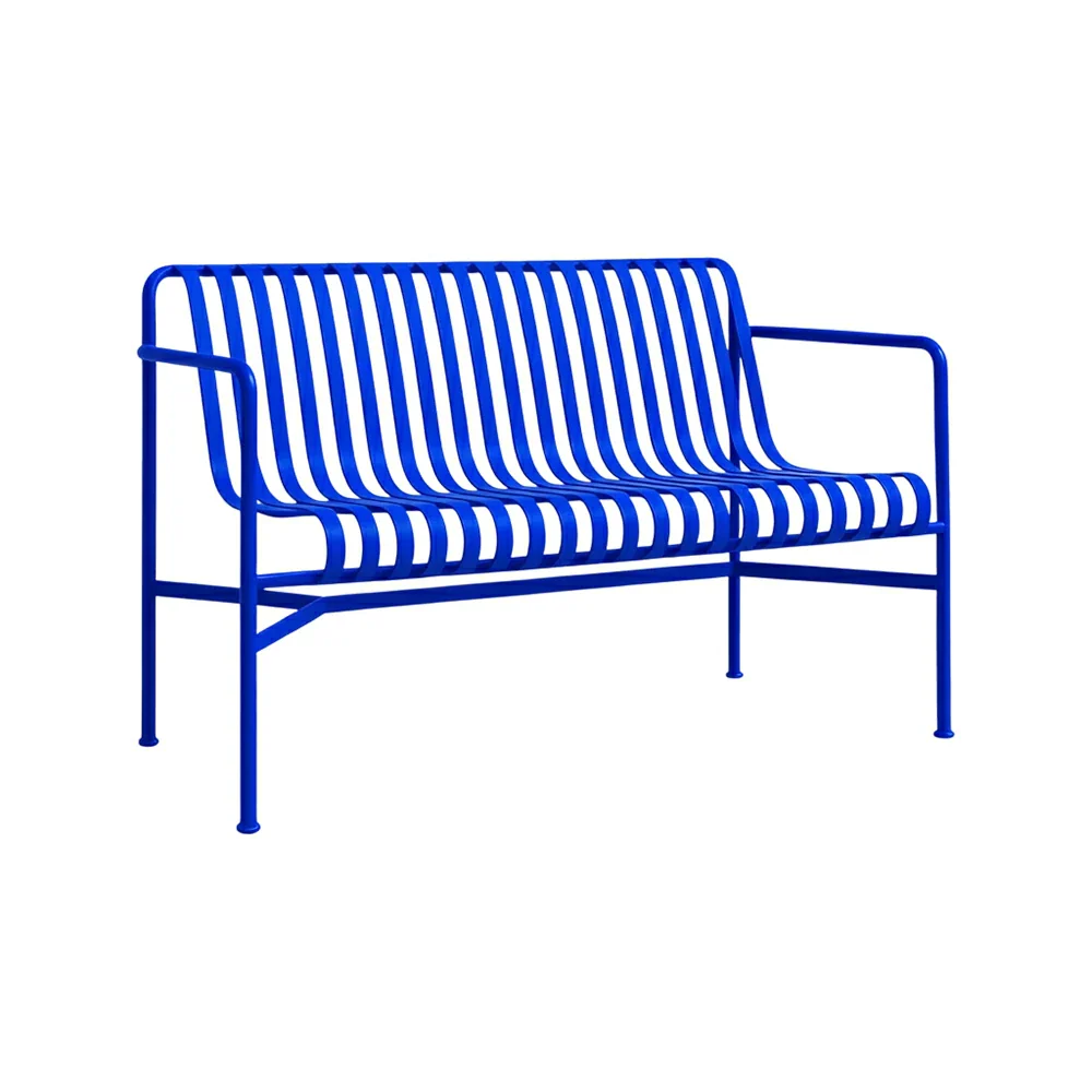 SOLARA Outdoor Metal Furniture Collection - Dining Table, Dining Chair & Lounger, Heavy-Duty Steel Frame, Weather-Resistant Finish - Blue - Image 11