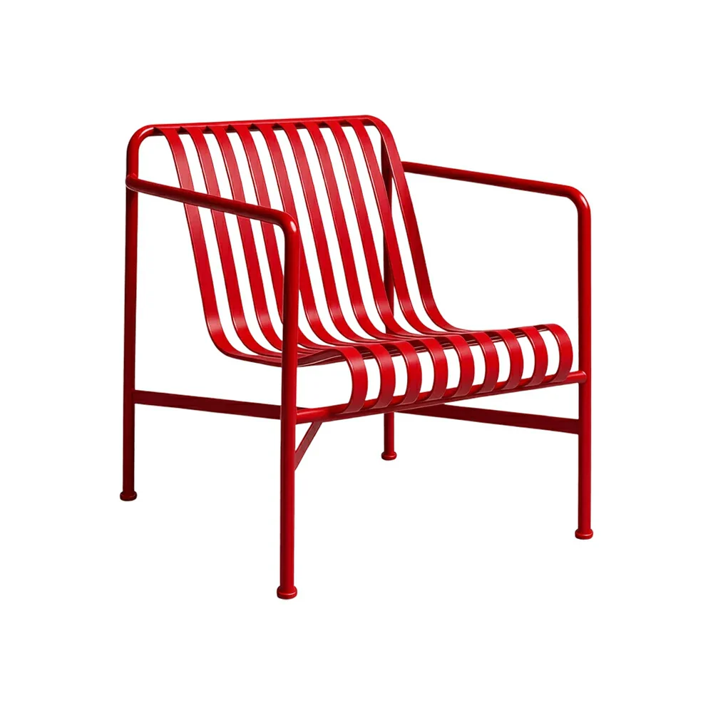 SOLARA Outdoor Metal Furniture Collection - Dining Table, Dining Chair & Lounger, Heavy-Duty Steel Frame, Weather-Resistant Finish - Red - Image 16