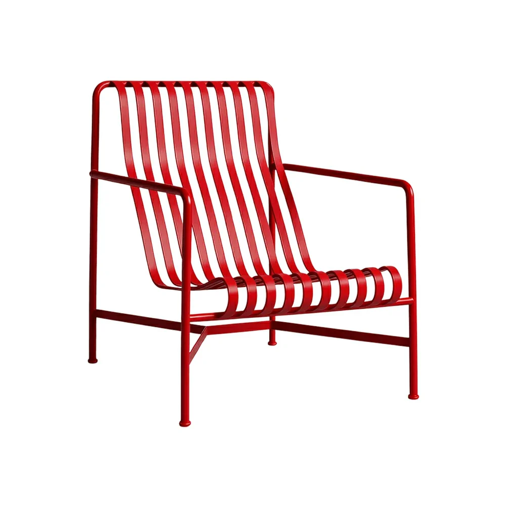 SOLARA Outdoor Metal Furniture Collection - Dining Table, Dining Chair & Lounger, Heavy-Duty Steel Frame, Weather-Resistant Finish - Red - Image 21