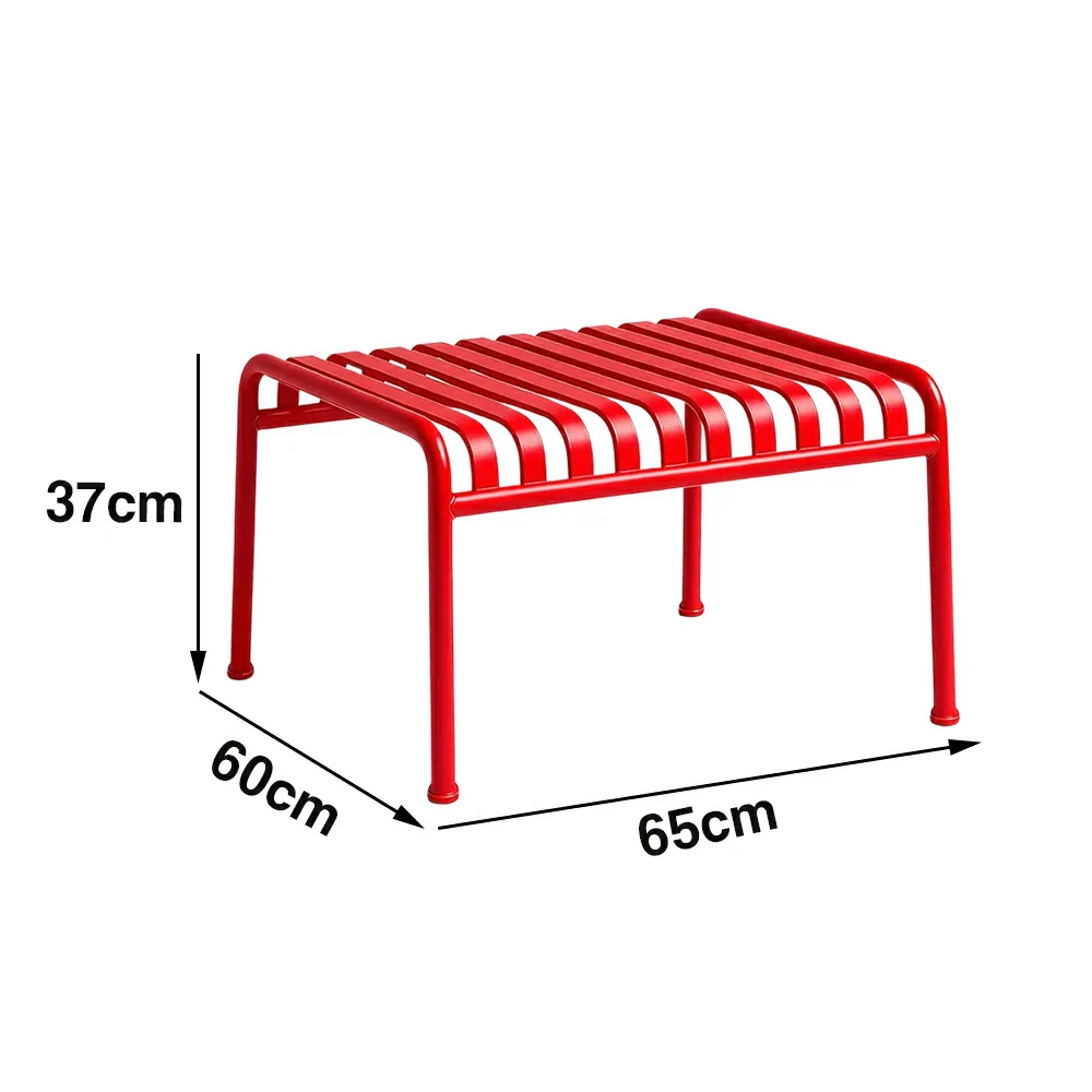 SOLARA Outdoor Metal Furniture Collection - Dining Table, Dining Chair & Lounger, Heavy-Duty Steel Frame, Weather-Resistant Finish - Red - Image 35