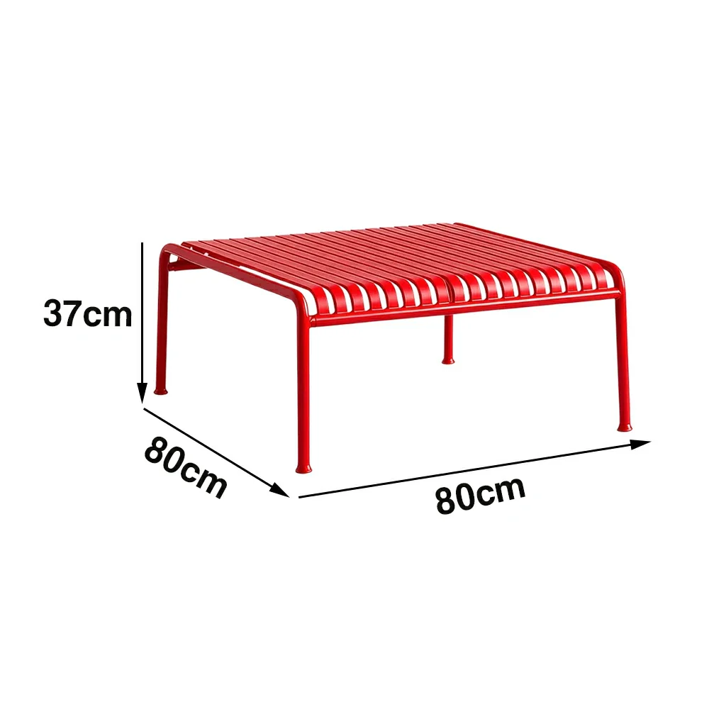 SOLARA Outdoor Metal Furniture Collection - Dining Table, Dining Chair & Lounger, Heavy-Duty Steel Frame, Weather-Resistant Finish - Red - Image 40