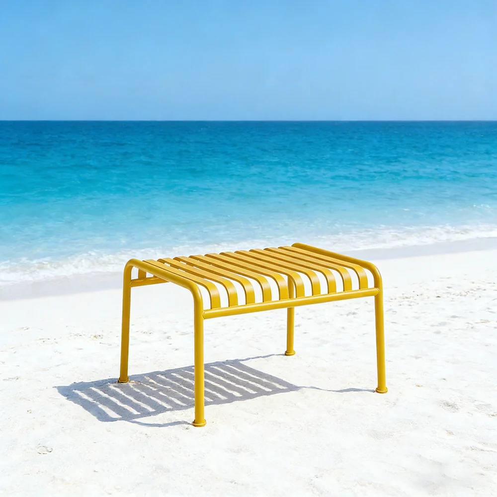 SOLARA Outdoor Metal Furniture Collection - Dining Table, Dining Chair & Lounger, Heavy-Duty Steel Frame, Weather-Resistant Finish - Yellow - Image 34