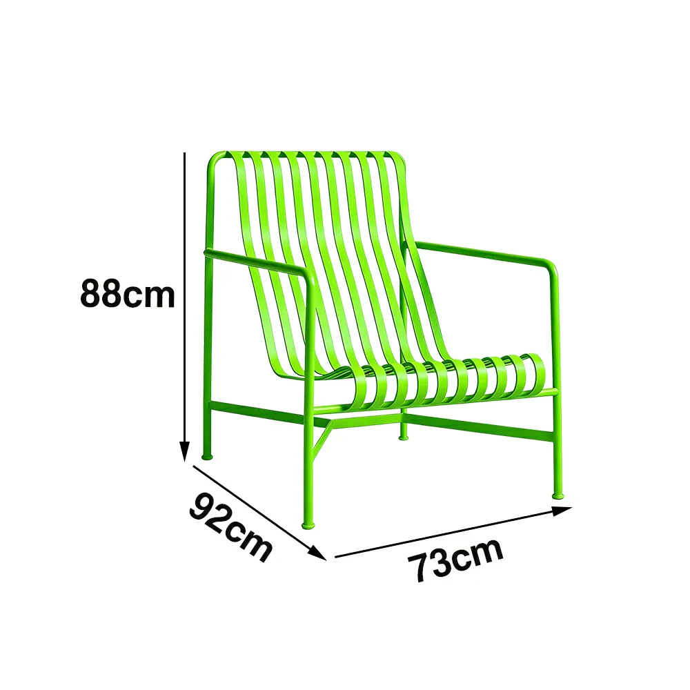SOLARA Outdoor Metal Furniture Collection - Dining Table, Dining Chair & Lounger, Heavy-Duty Steel Frame, Weather-Resistant Finish - Light Green - Image 25