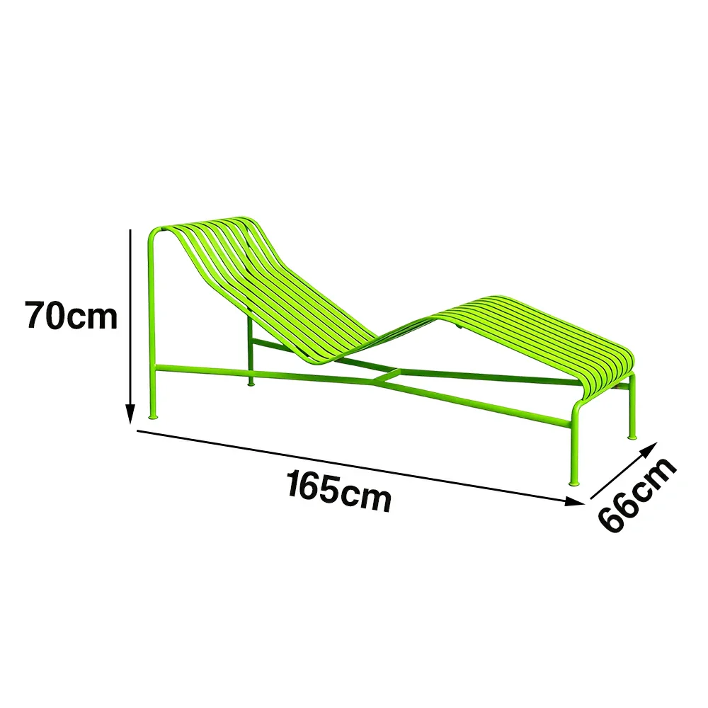 SOLARA Outdoor Metal Furniture Collection - Dining Table, Dining Chair & Lounger, Heavy-Duty Steel Frame, Weather-Resistant Finish - Light Green - Image 30