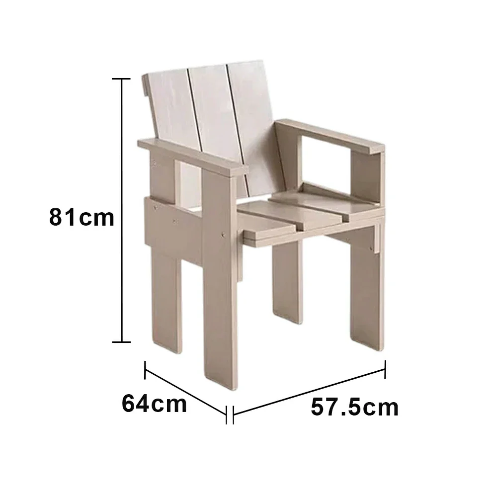 SOLARA Outdoor Dining Chair Heavy-Duty Frame Water-Based Coating Easy Assembly Patio Seating - Grey - Image 5