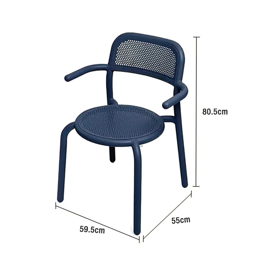 SOLARA Outdoor Aluminum Alloy Furniture Set - Durable Rust-Resistant Table & Sofa - Blue - Image 10