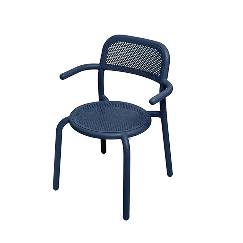 SOLARA Outdoor Aluminum Alloy Furniture Set - Durable Rust-Resistant Table & Sofa - Blue - Image 6