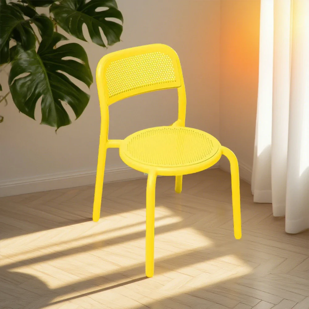 SOLARA Outdoor Aluminum Alloy Furniture Set - Durable Rust-Resistant Table, Chair & Sofa - Yellow - Image 9