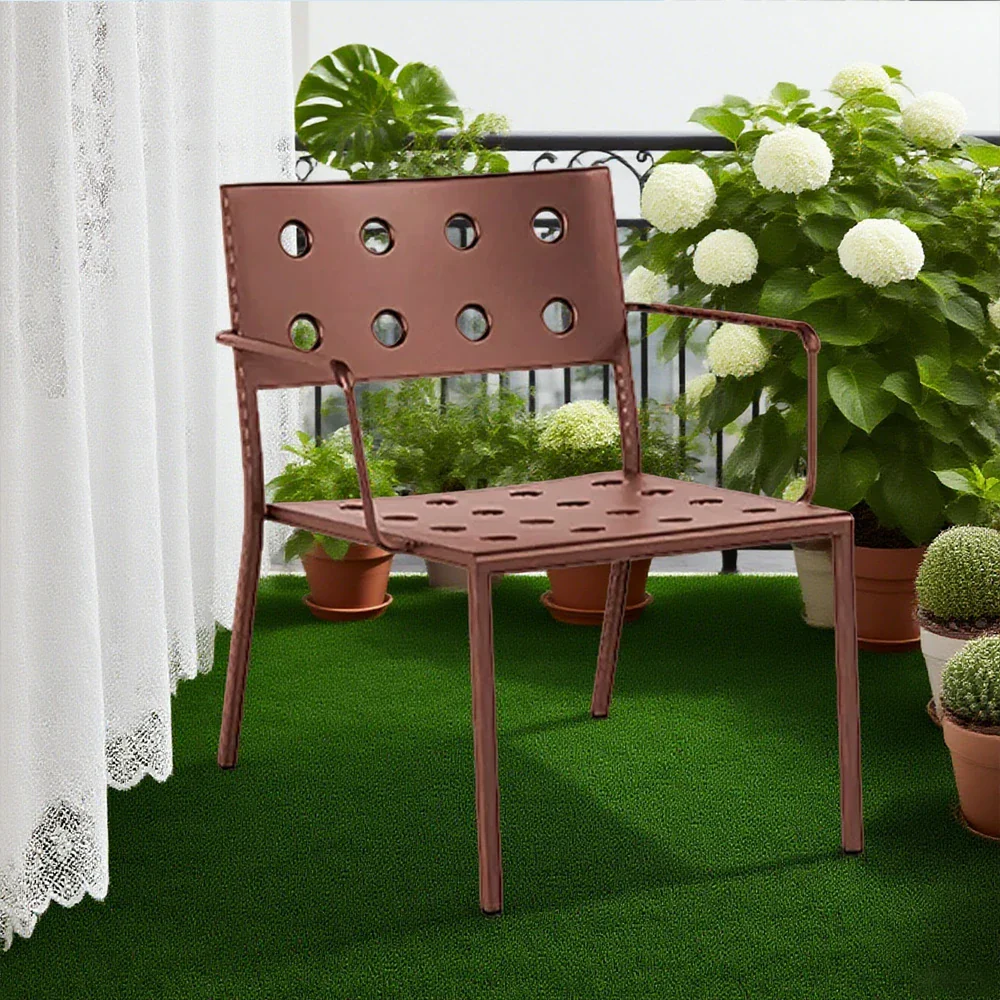 SOLARA Outdoor Aluminum Furniture Set - Weather-Resistant Table, Bench, Chair & Sofa - Red - Image 39