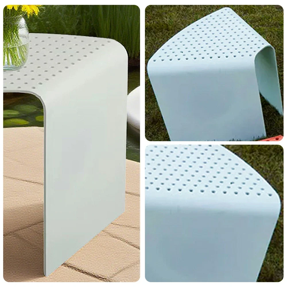 SOLARA Outdoor Aluminum-Magnesium Alloy Chair - Corrosion-Resistant, Heat Dissipation, Portable Design - Blue - Image 3