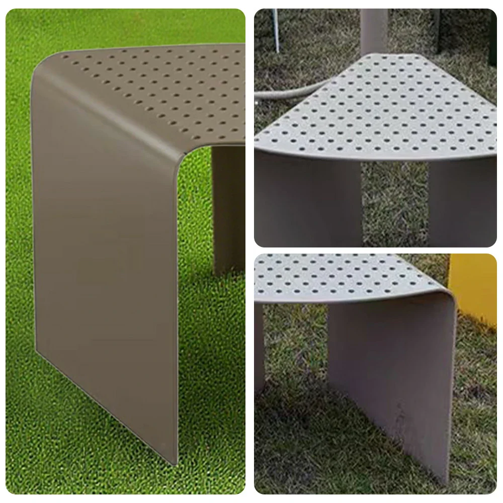 SOLARA Outdoor Aluminum-Magnesium Alloy Chair - Corrosion-Resistant, Durable Design - Khaki - Image 3