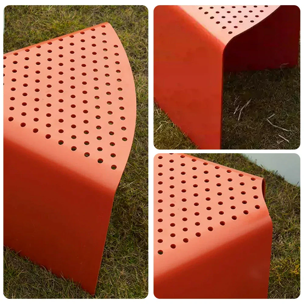 SOLARA Outdoor Aluminum-Magnesium Alloy Chair - Red - Image 3
